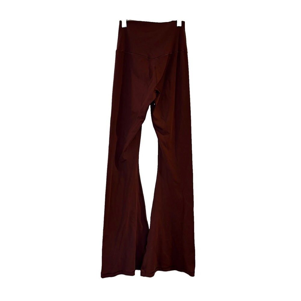 Offline By Aerie S Short Real Me Flare Hi-Rise Leggings Ruched Burgundy Red - Picture 2 of 4